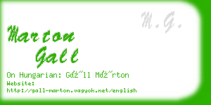 marton gall business card